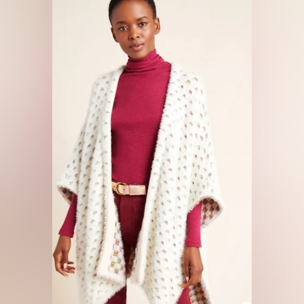 ANTHROPOLOGIE AKEMI+ KIN AURORA EYELASH KIMONO SWEATER * NWT* ONE SIZE